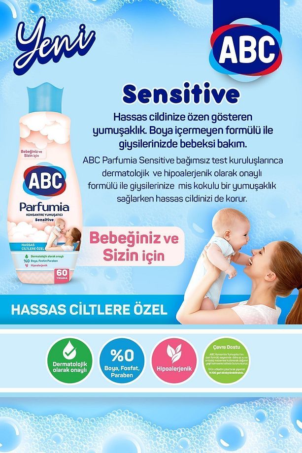 Sıvı Çamaşır Deterjanı Narinler 3l+ Konsantre Yumuşatıcı Sensitive 1,44l - 3