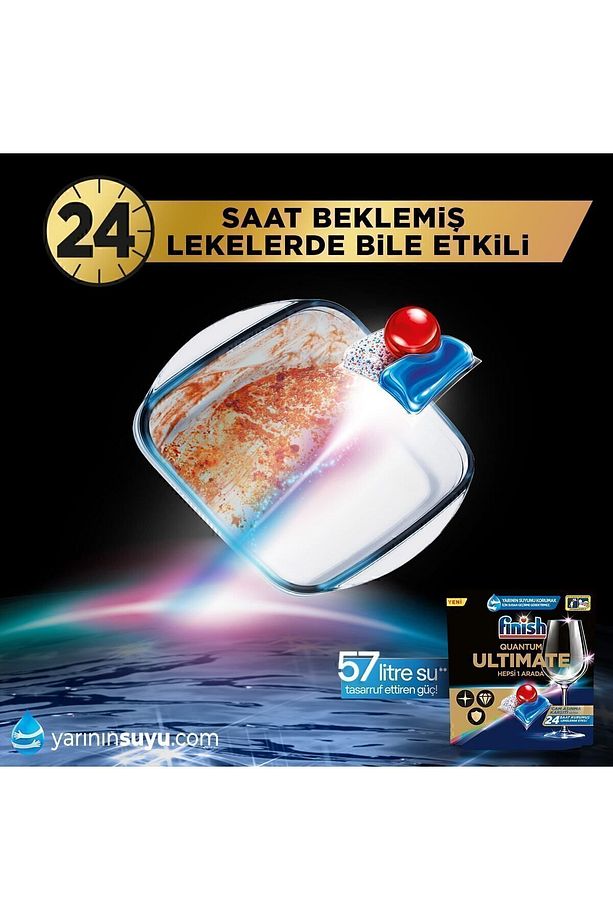Quantum Ultimate 120 Kapsül Bulaşık Makinesi Deterjanı Tableti (60X2) Temizlik Ve Bakım Seti - 6