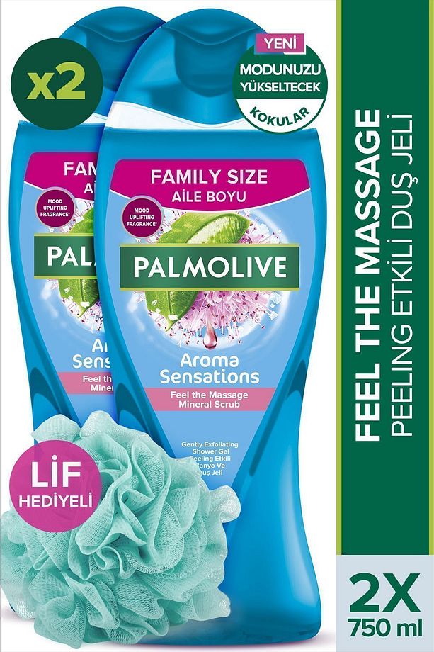 Aroma Sensations Feel The Massage Banyo Ve Duş Jeli 750 ml X2 Adet + Duş Lifi Hediye - 1