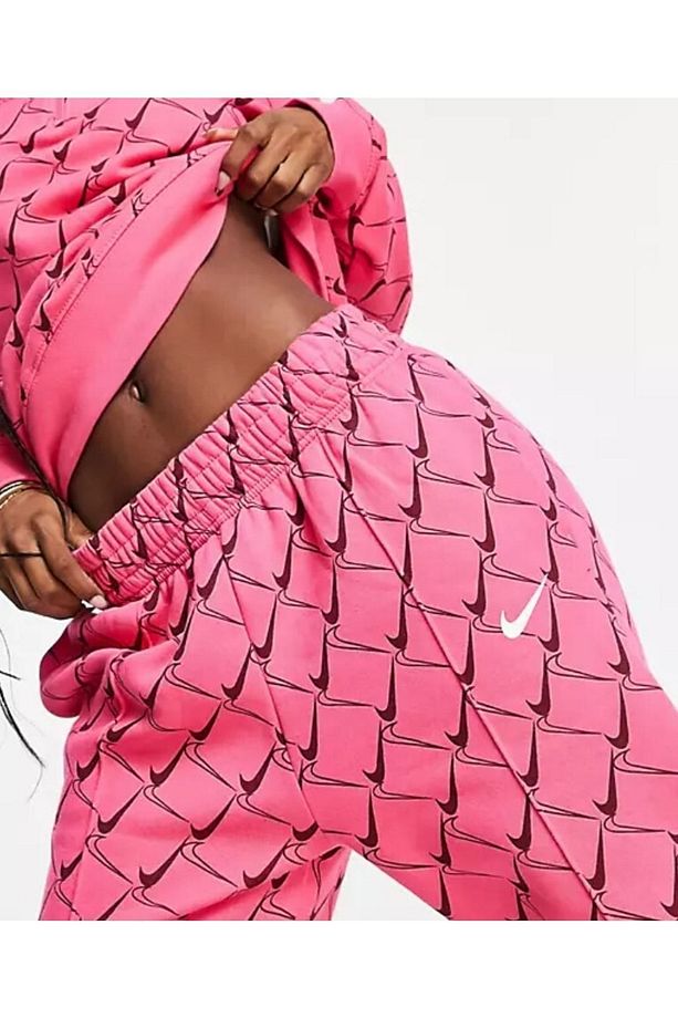 Oversized Joggers In Swoosh Print Kadın Eşofman Altı - 3