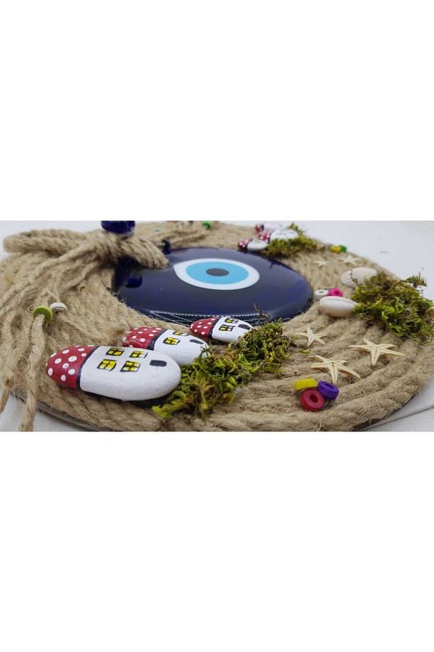 Kırmızı Evli Nazar Boncuğu Duvar Ve Kapı Süsü (30cm) - 3