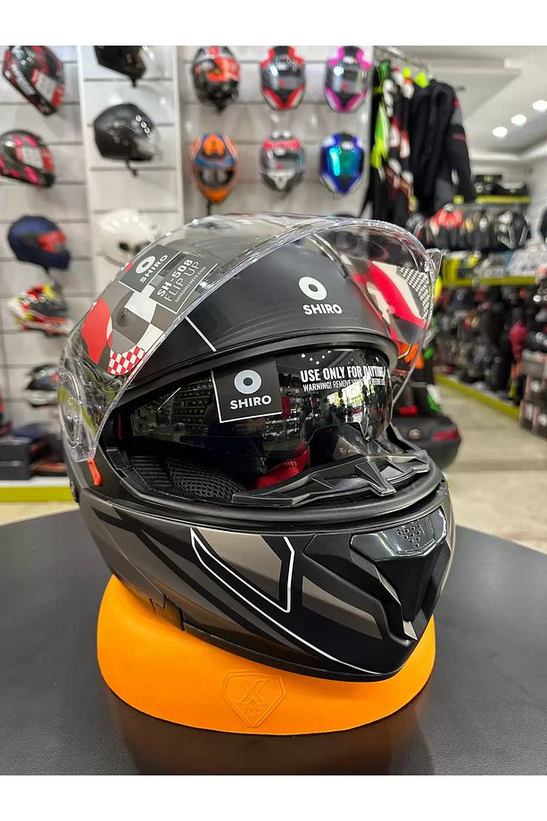 KASK FLİP UP TRITON MILE GRAFIC SUN VİZÖR - 1