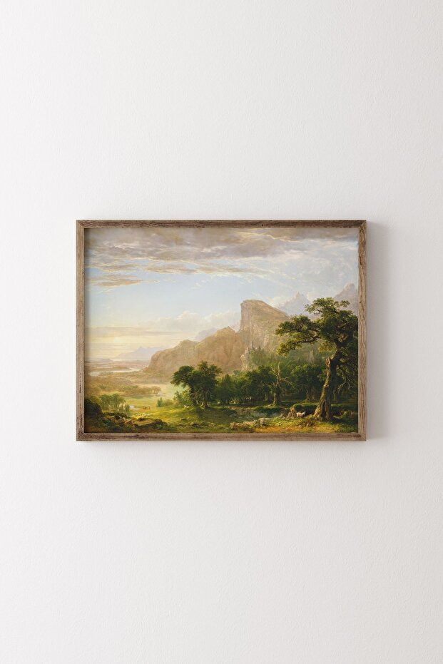 Landscape - Wooden Patterned Frame