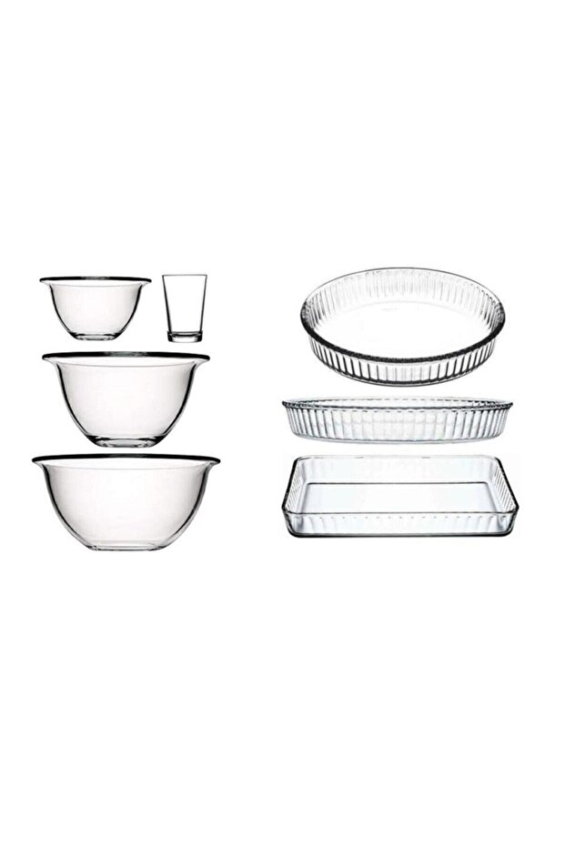 Arda Turkmen Preparation Bowl - Pyrex Tray Set 7 Pieces Fma05289 Fma03121 Fma04596
