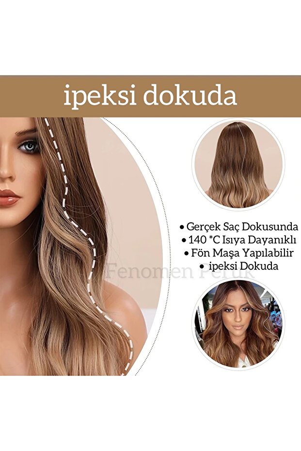 Luxury Vip Ombreli Dalgalı Peruk - 3