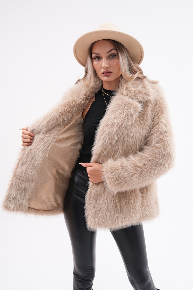 سترة بياقة فروي - 4