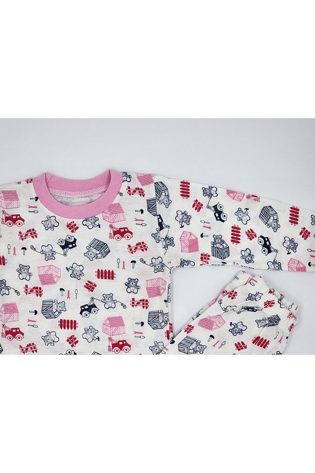 %100 Pamuk Ayıcıklı Ince Mevsimlik Kız Bebek Pijama Takımı Mevsimlik Kız Bebek Pijama Takımı - 3