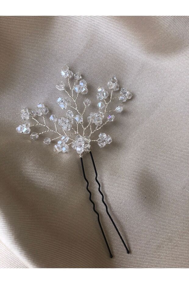 Crystal Beaded Hairpin Bridal Hair Accessory
