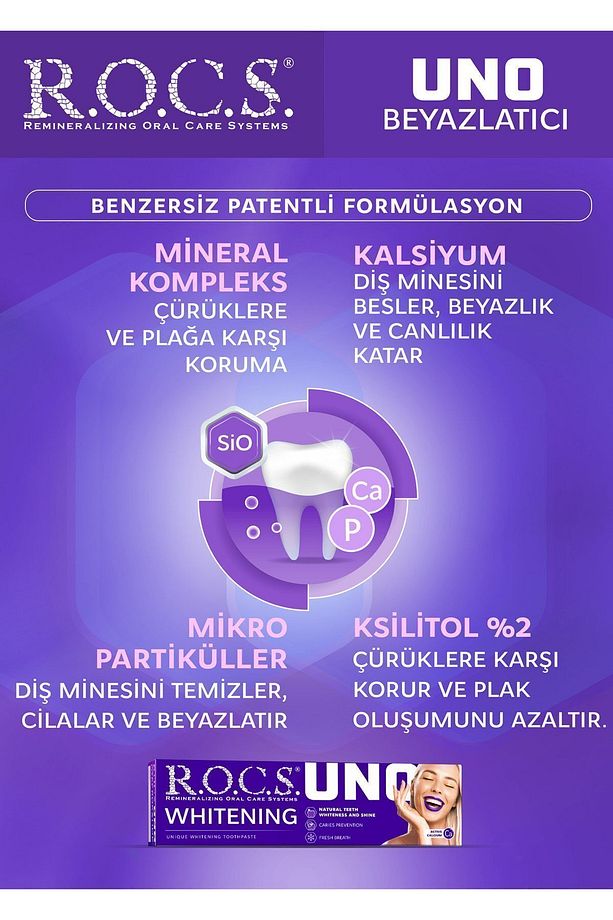 Rocs Uno Hızlı Beyazlatıcı Diş Macunu 74g - 2
