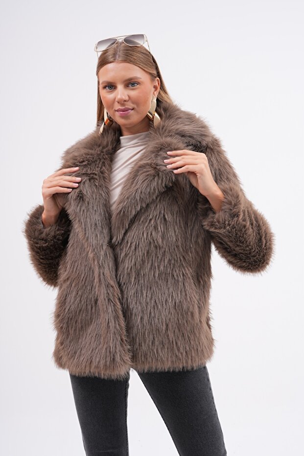 سترة بياقة فروي - 3