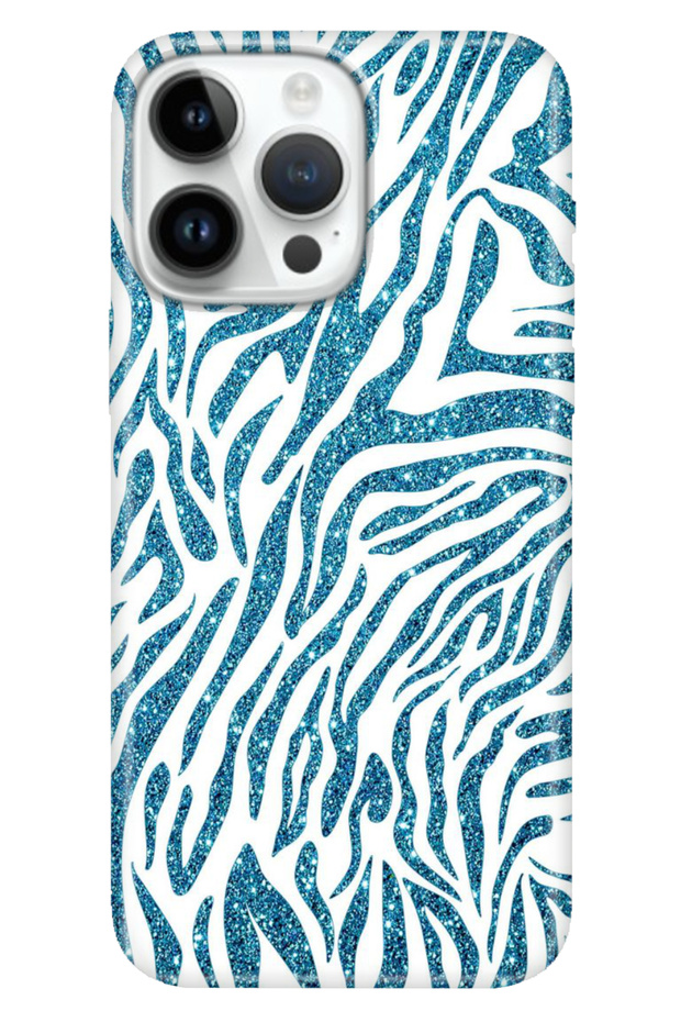 iPhone 16 Pro Max Case Silicone Printed 16 Pro Max Cover Shimmering Zebra