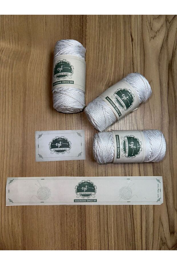 Polyester Makrome Ip (3 Mm - 100 gr) Sepet Ipi , Çanta Ipi , Puset Ipi , Örgü Ipi , Paspas Ipi - 1