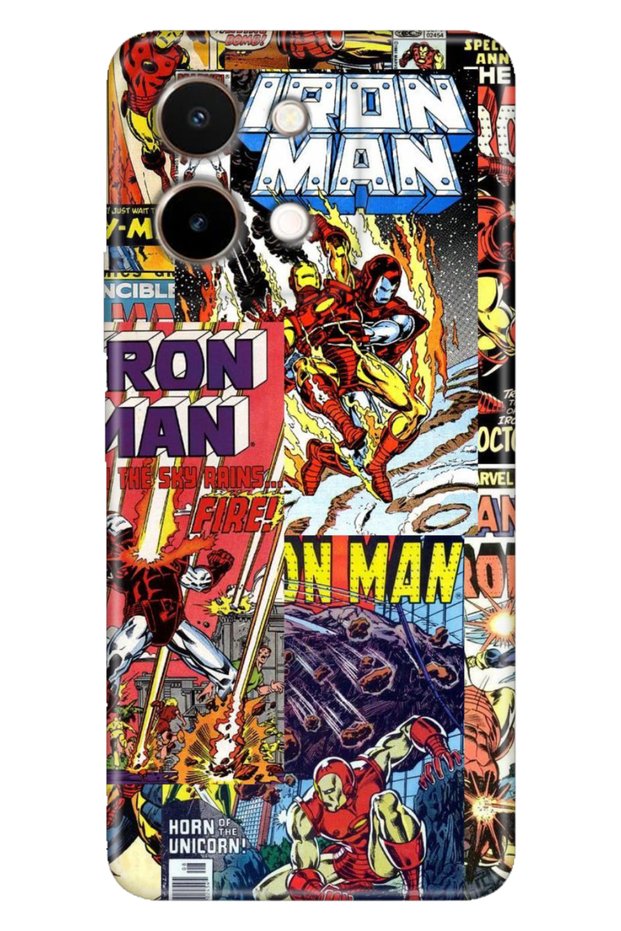 Vivo Y28 Compatible Case Silicone Patterned Vivoy28 Printed Comic Book