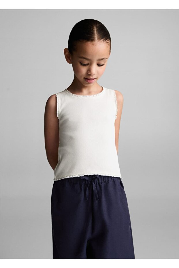 Askılı Fitilli Tişört - 1