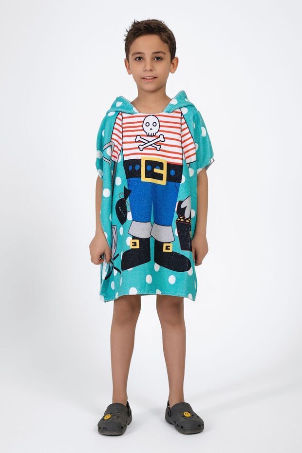 Pirate Kids Poncho Beach Towel