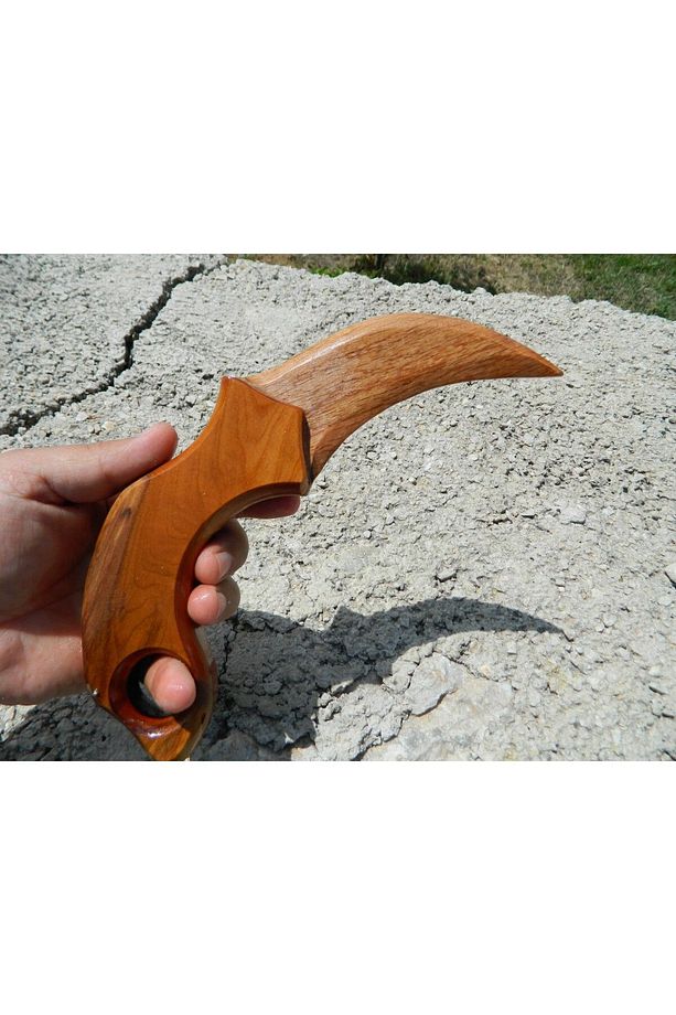 AHŞAP OYUNCAK BIÇAK (KARAMBİT) - 4