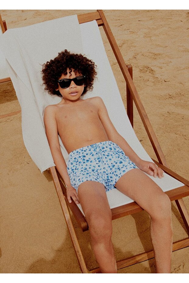 Blue Swim Shorts for Kids - 1