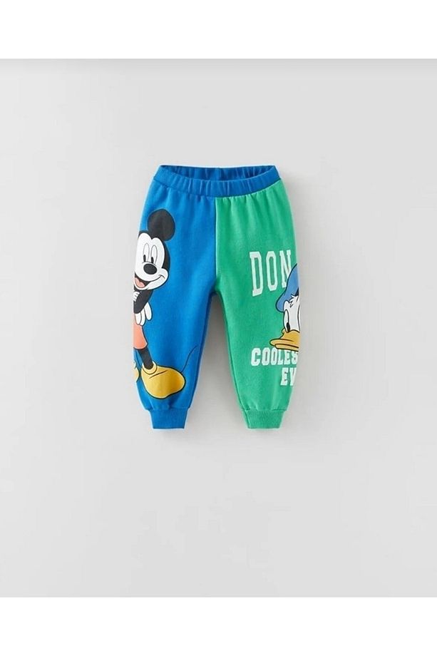 Mickey Mouse & Donald Duck Baskılı Alt Üst Eşofman(1BEDEN BÜYÜK ALINIZ) - 4