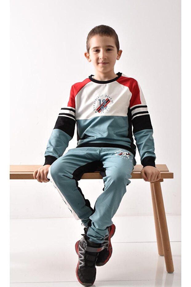 Boy's Printed Tracksuit Set