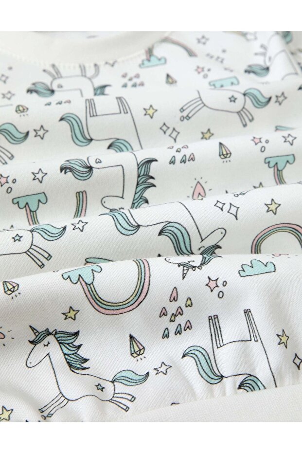 Kız Çocuk Desenli Pijama Takımı - 6
