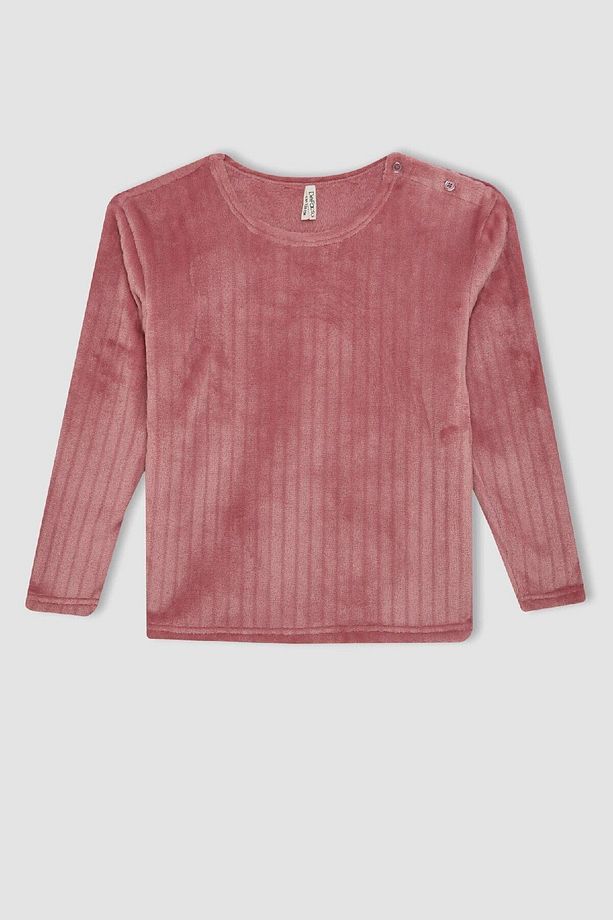 Kız Çocuk Pijama Takımı Polar Uzun Kollu Üst Uzun Alt D1088a824wn - 7