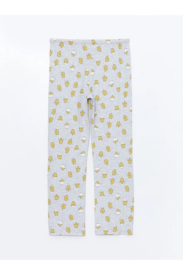 LCW DREAM Bisiklet Yaka Baskılı Hamile Pijama Takımı - 6
