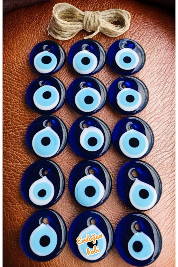 Glass Evil Eye Beads 15 Pieces 4cm Glass Evil Eye Beads Wall Ornament Garden Tree Ornament Evil Eye Evil Eye