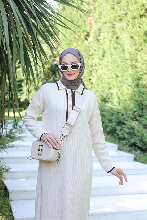 TRİKO YAKALI ELBİSE - 1