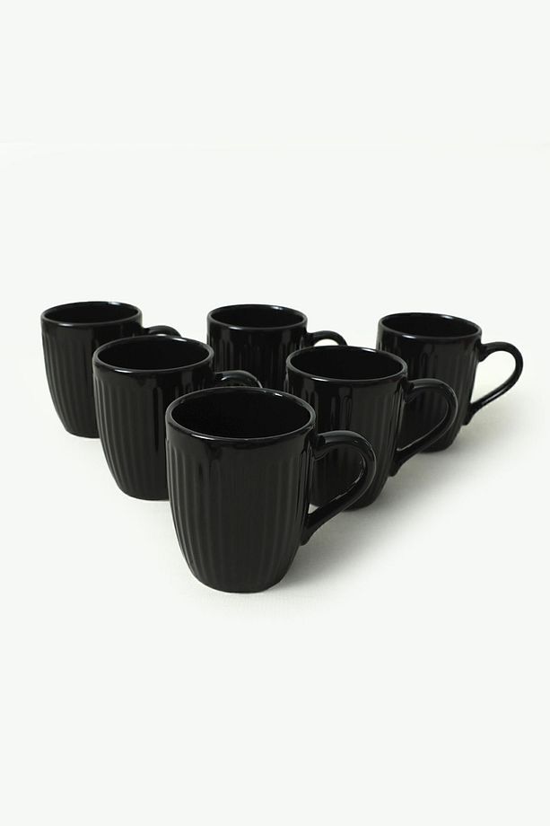 Siyah Line Kupa 09 cm 6 adet - 2