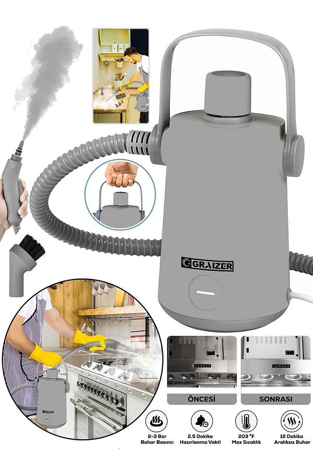 Alman EasyFix Series Profesyonel Buharlı Temizleyici Buharlı Temizlik Makinesi - 1