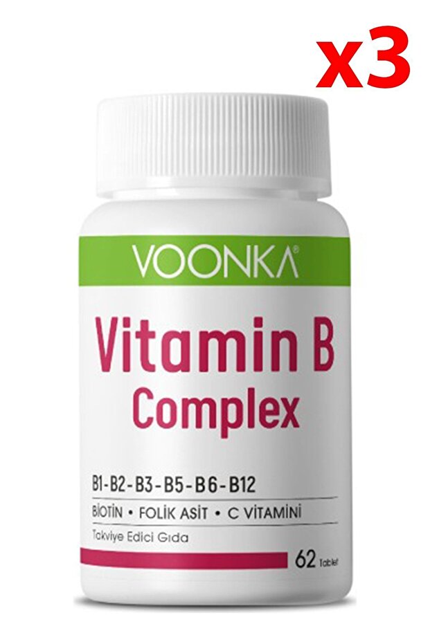 Vitamin B Complex 62 Tablet - 3 Adet - 1