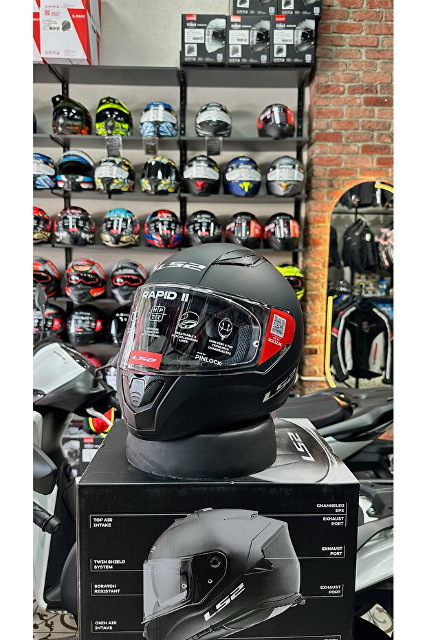 RAPID 2 MAT SİYAH KASK - 2