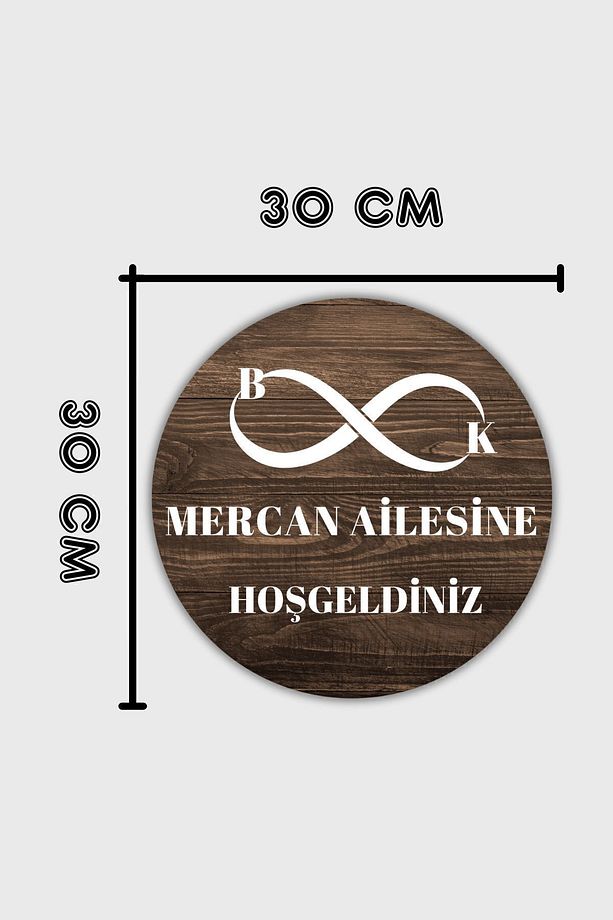 Modern Kapı Süsü - Kişiye Özel Baş Harf ve Soyisim - Kişi Özel Tasarım Kapı Süsü - 7