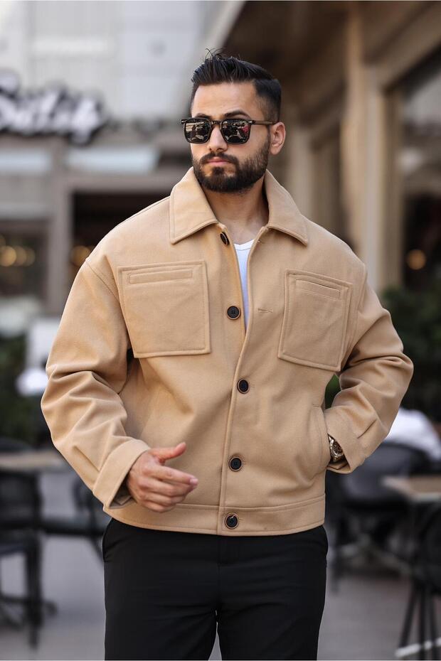 oversize kaşe ceket - 3