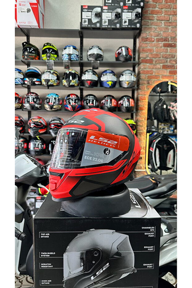 STORM 2 FASTER MAT KIRMIZI-TITANIUM KASK - 3