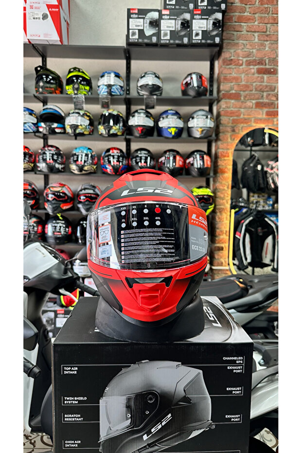 STORM 2 FASTER MAT KIRMIZI-TITANIUM KASK - 4