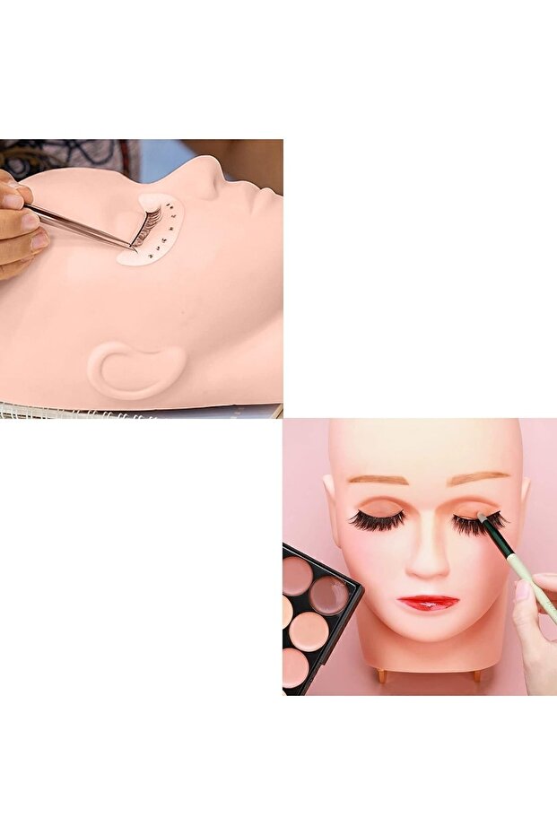 Eyelash Makeup Training Head Silicone - 5