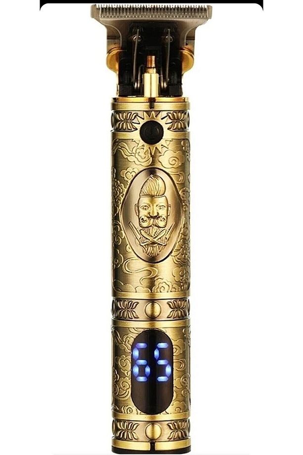 T- Bıçaklı Güçlendirilmiş Tıraş Makinesi Saç Kesme Led Dijitali Ekranlı - 1