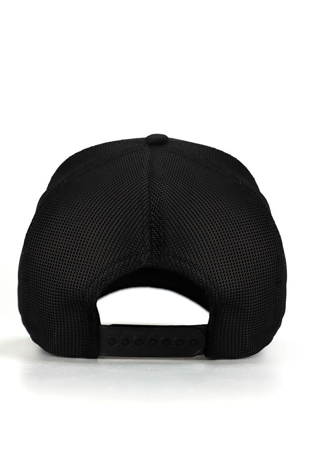 V1 Kurt Logolu Siyah Trucker Şapka - 7