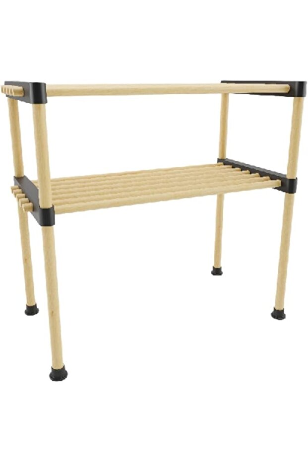 SEOWOOD WOODEN MULTIPURPOSE 2 - TIER STORAGE SHELF