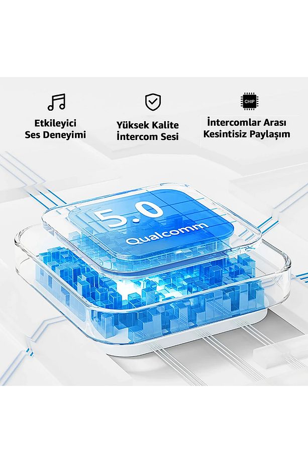 Q08-2X İki Kişi Bağlantılı Motorsiklet Kask İntercom RGB Işıklı Motorsiklet İnterkom - 4