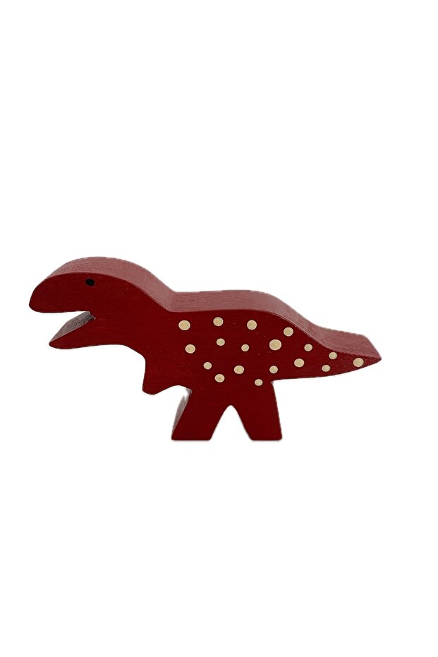 Wooden Toy Dinosaurs - Burgundy Dinosaur