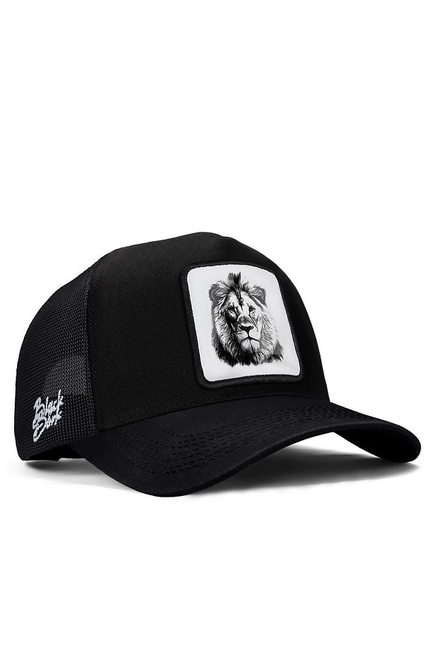 V1 Trucker Aslan - 4bs Kod Logolu Unisex Siyah Şapka (CAP) - 1
