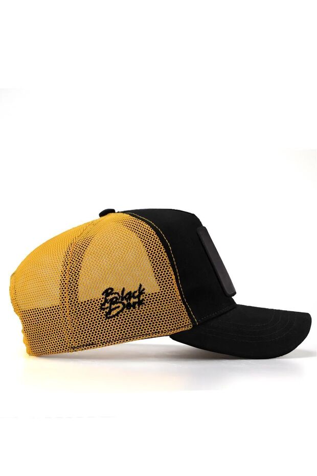 V1 Duckside Logolu Siyah-sarı Trucker Şapka - 2
