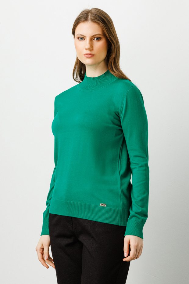 On Fashıon Dik Yaka Basıc Kazak - 2