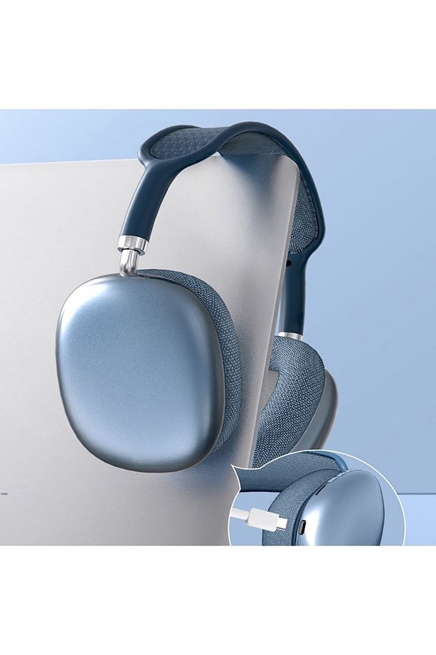 P9 Air Kablosuz Bluetooth 5.0 Wirelles Mikrofonlu Kulaklık Stereo Mavi - 8