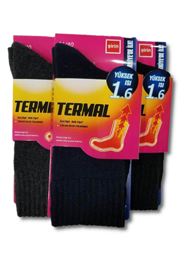 Women's Mixed Color 3 Pairs Thermal Winter Socks