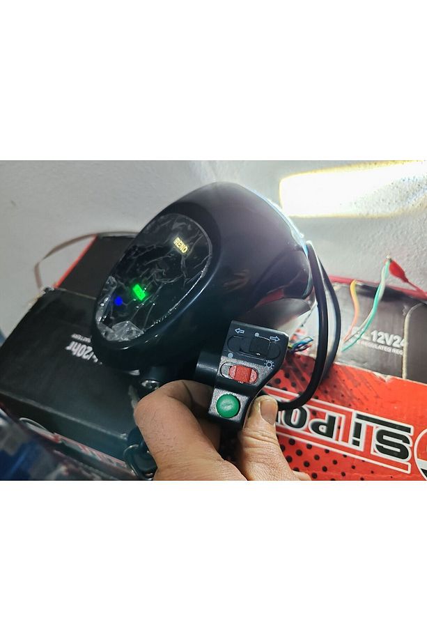Vsm Ekran ve kontak seti kornalı farlı 48V 60V uyumludur - 3