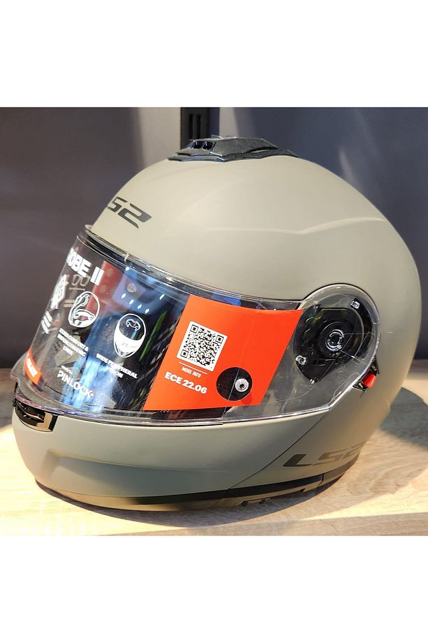 STROBE 2 SOLİD MAT KUM ÇENE AÇILIR KASK - 2
