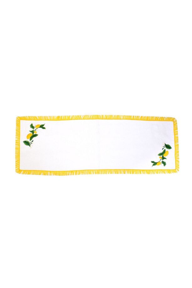 Limon Desenli Sarı Püsküllü Runner ( 1 Adet ) - 2